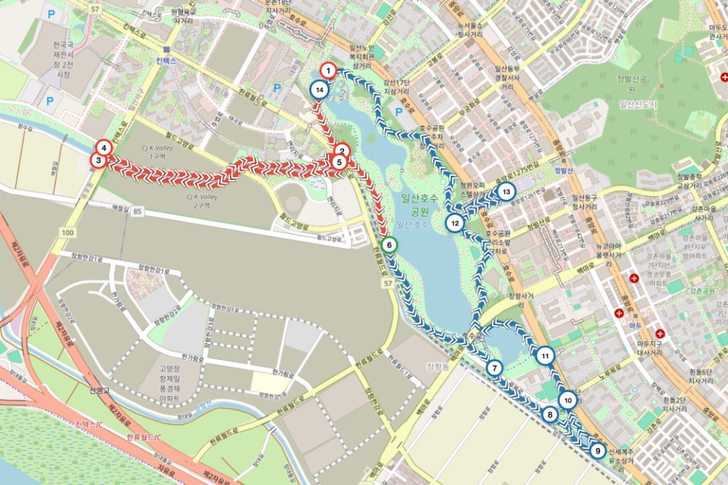 10km 슬로우런워킹 코스 지도